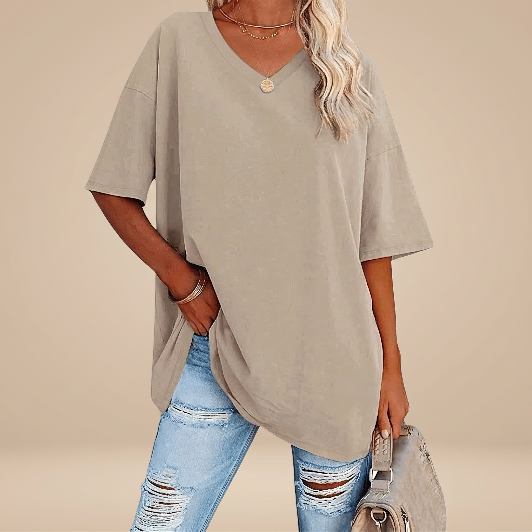 Alissa - T-shirt Large Décontracté