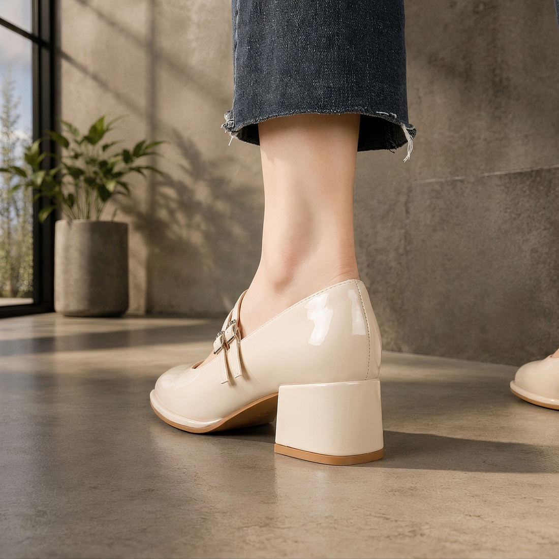 Curtis - Chaussures Élégantes à Talons Carrés