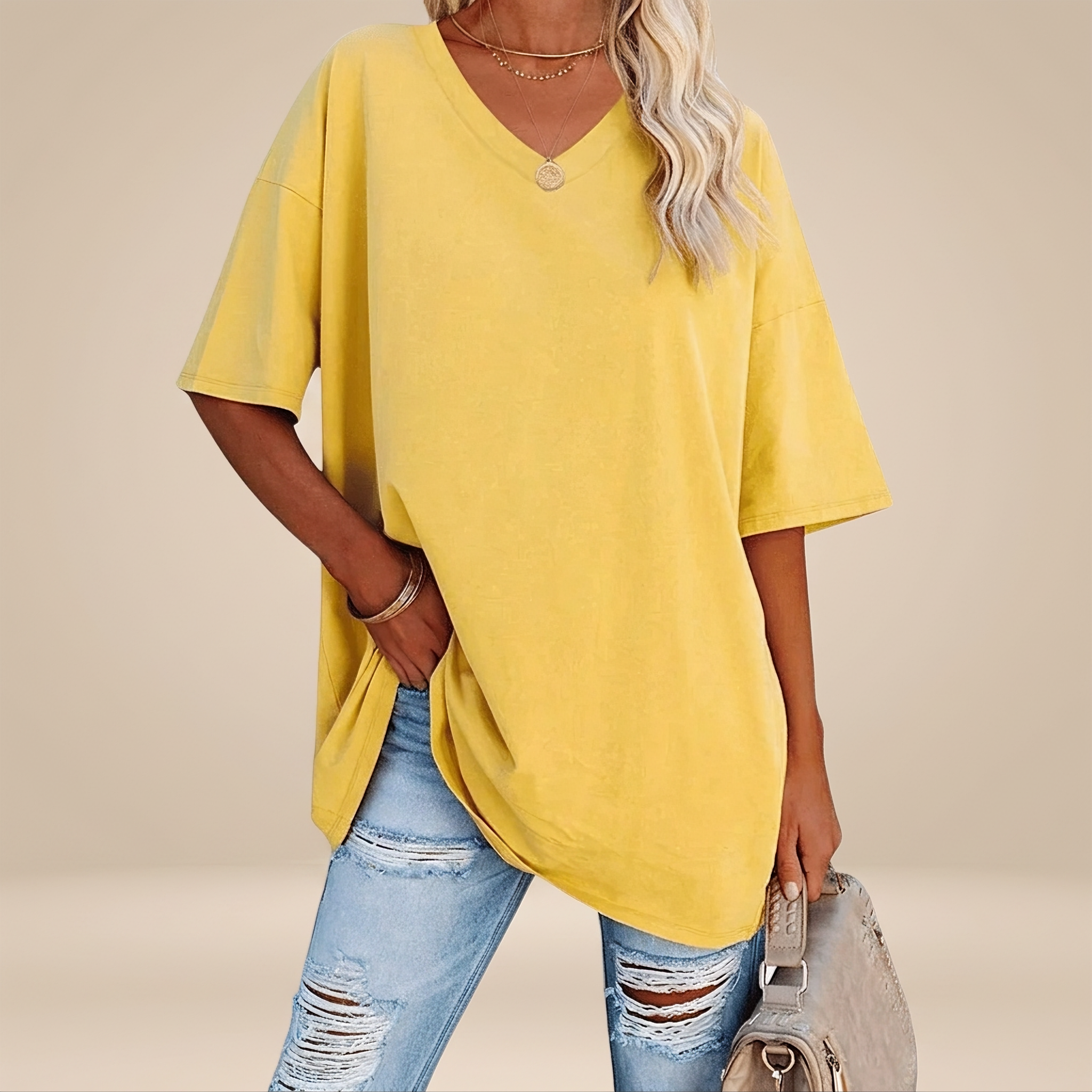 Alissa - T-shirt Large Décontracté
