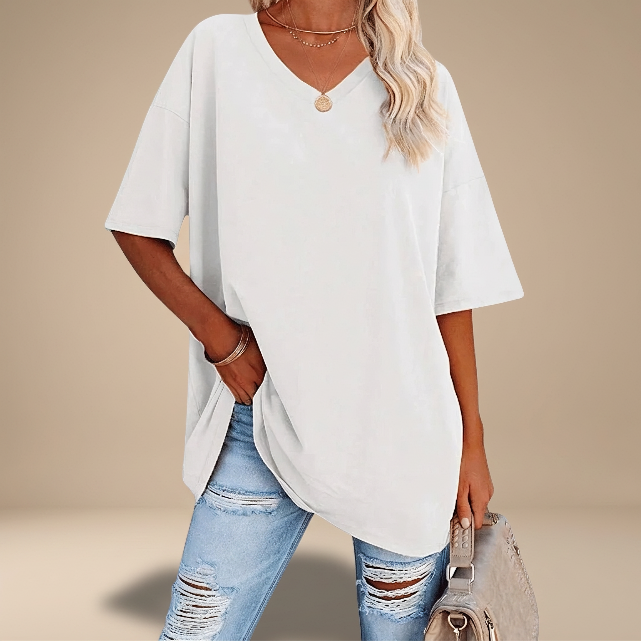 Alissa - T-shirt Large Décontracté