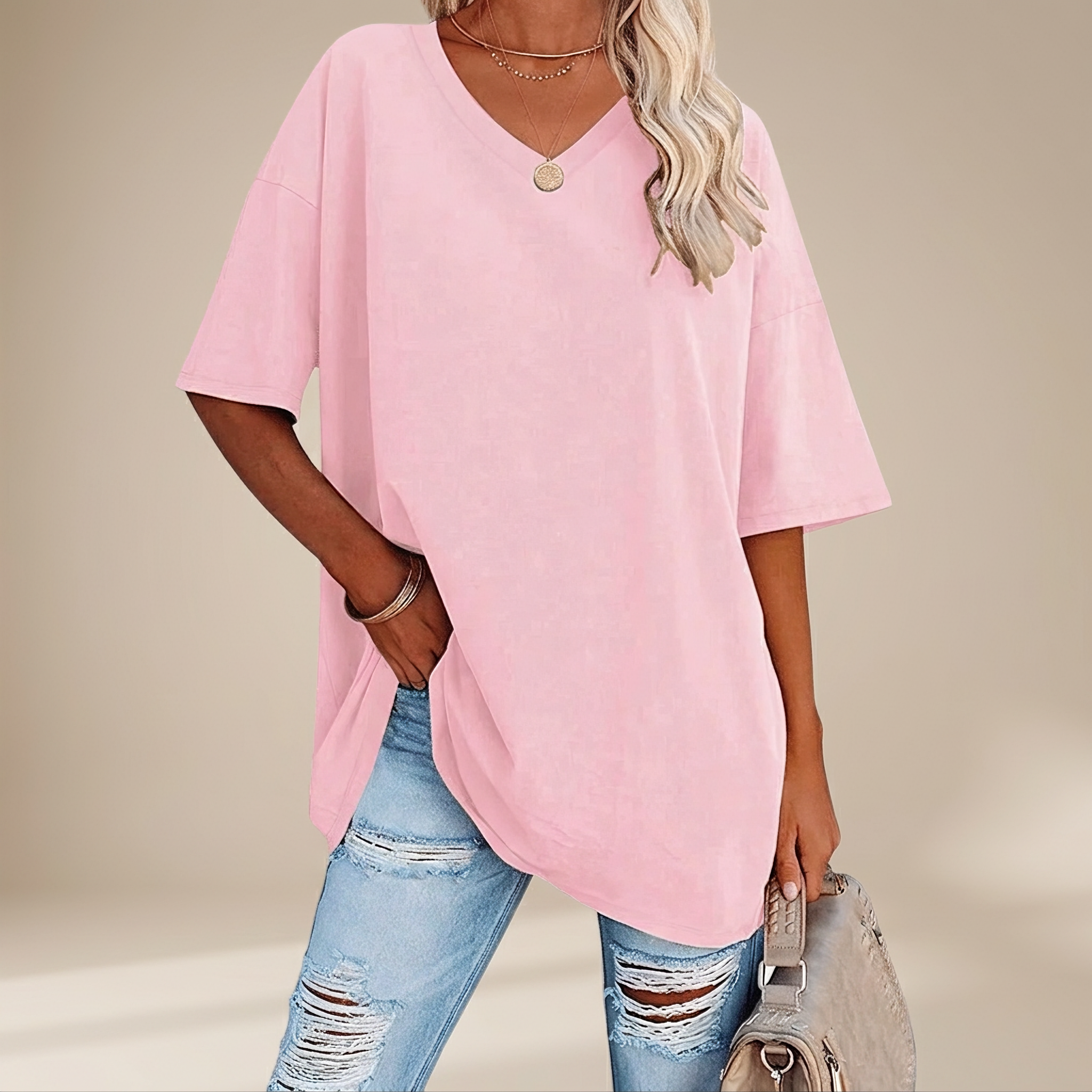 Alissa - T-shirt Large Décontracté