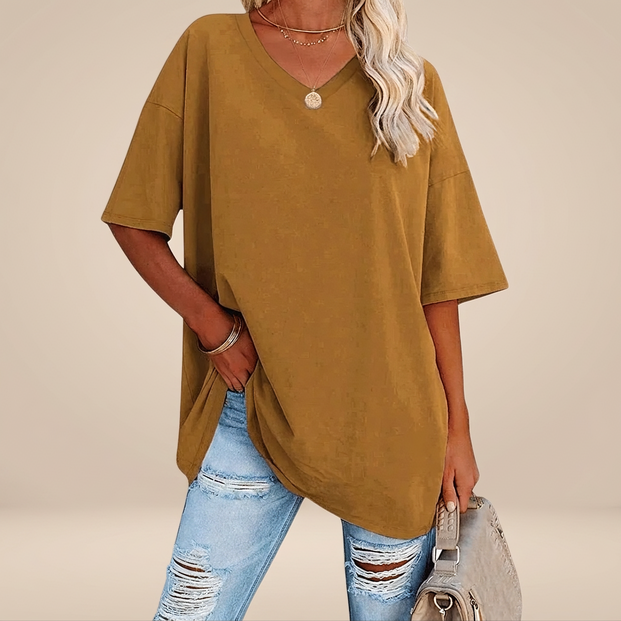 Alissa - T-shirt Large Décontracté