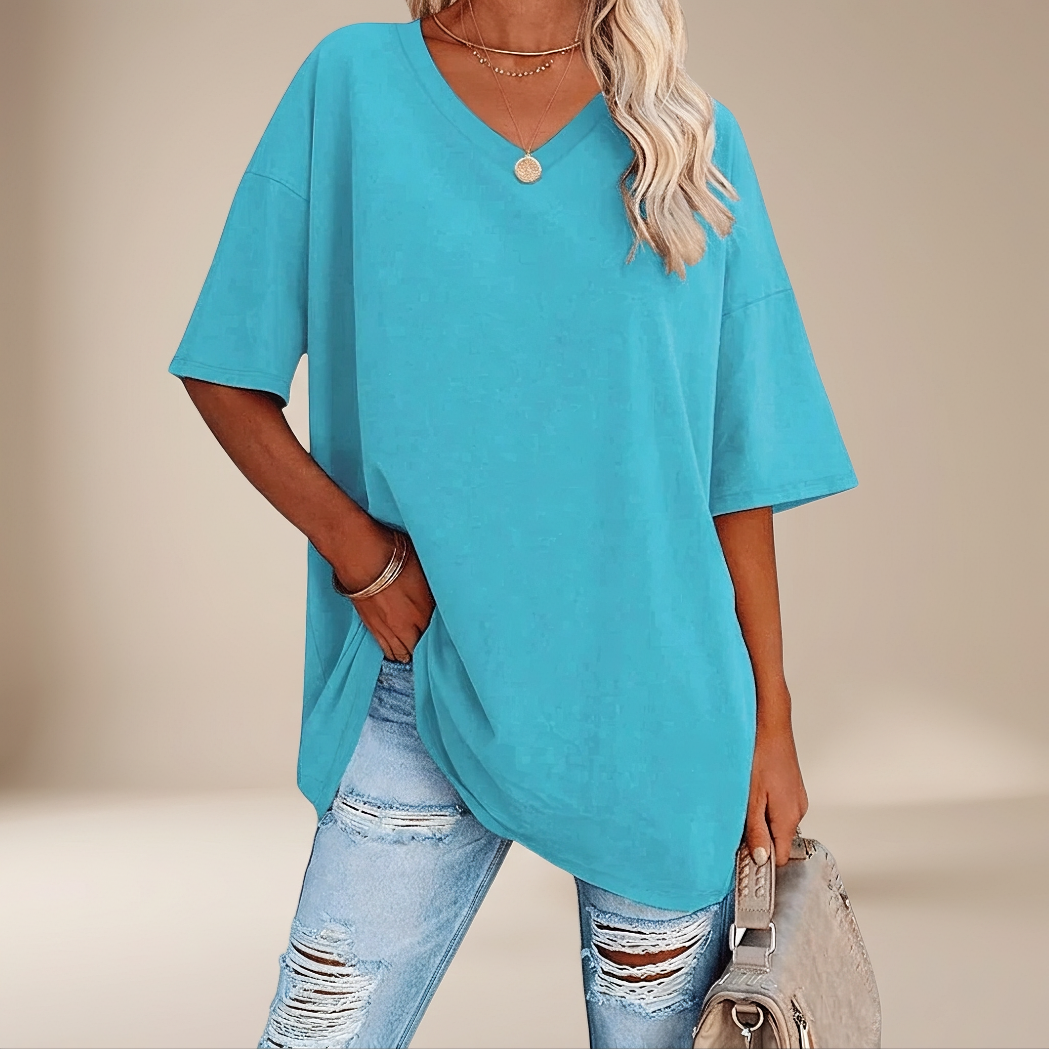 Alissa - T-shirt Large Décontracté