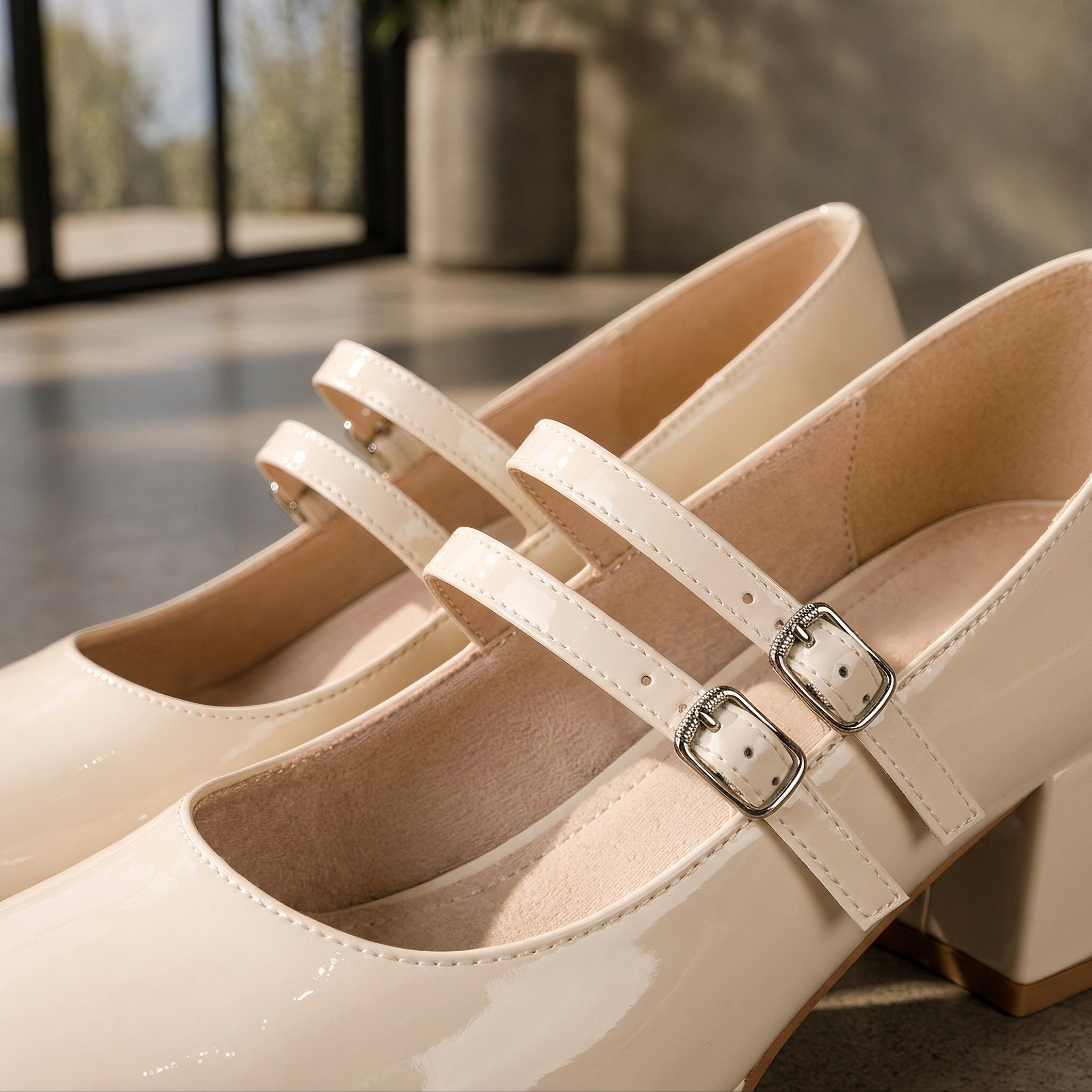 Curtis - Chaussures Élégantes à Talons Carrés