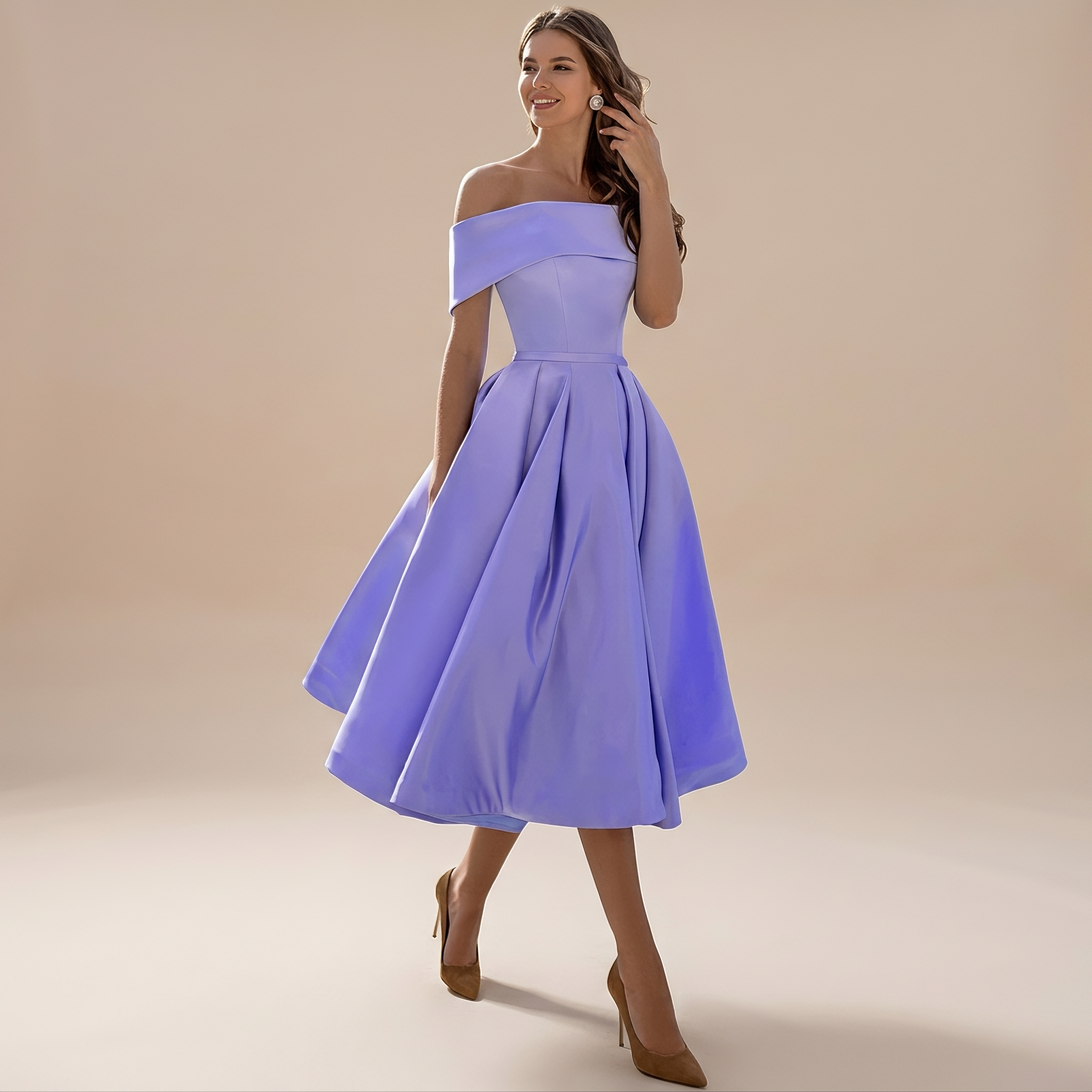 Erika - Robe Chic Aux Épaules Dénudées
