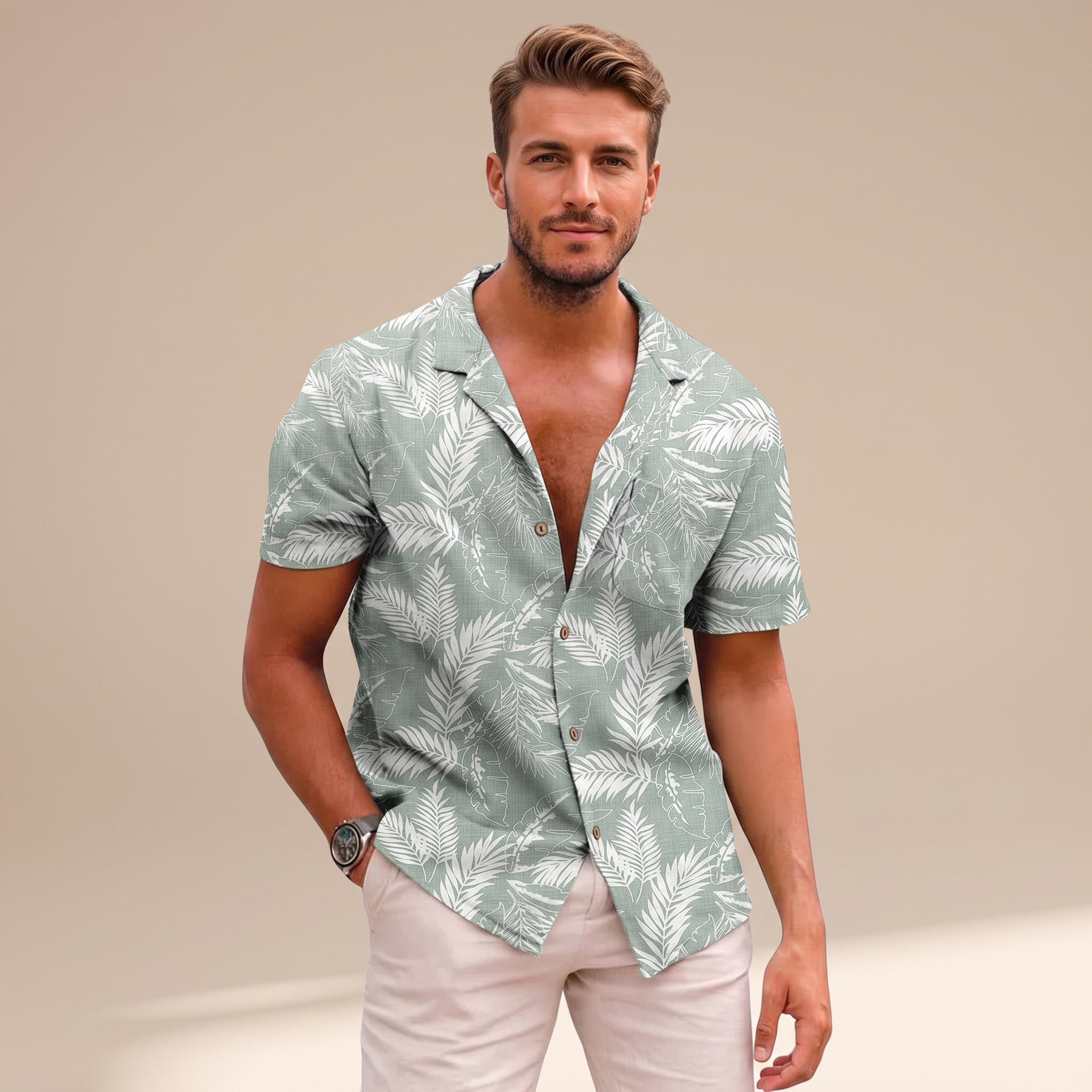 Tiago - Chemises à Motifs Floraux des Îles