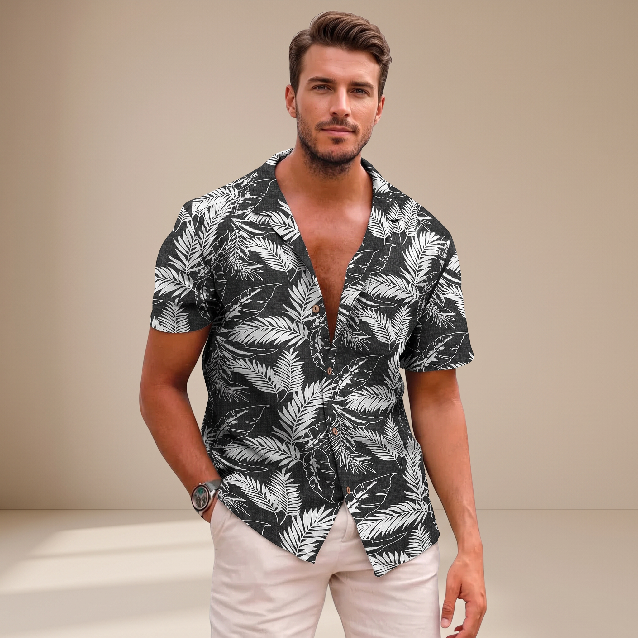 Tiago - Chemises à Motifs Floraux des Îles
