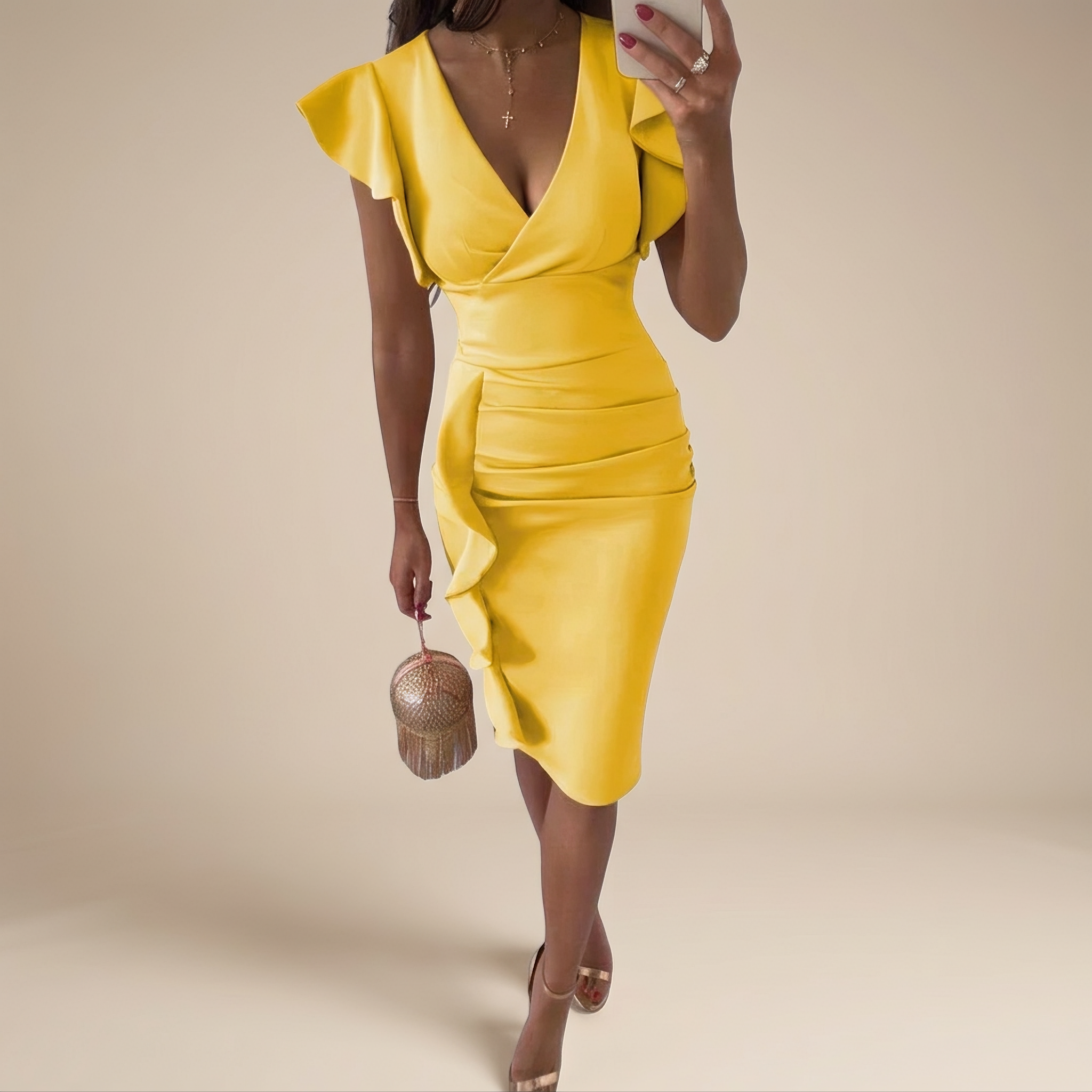 Marissa - Robe Midi Chic et Élégante