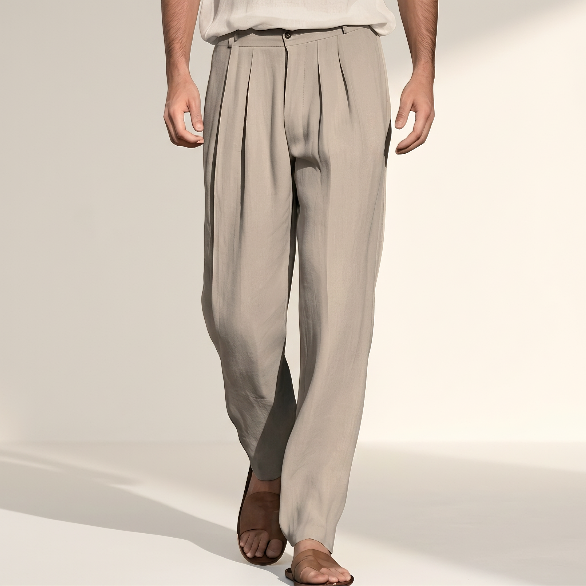 Randall - Pantalon large plissé et relax