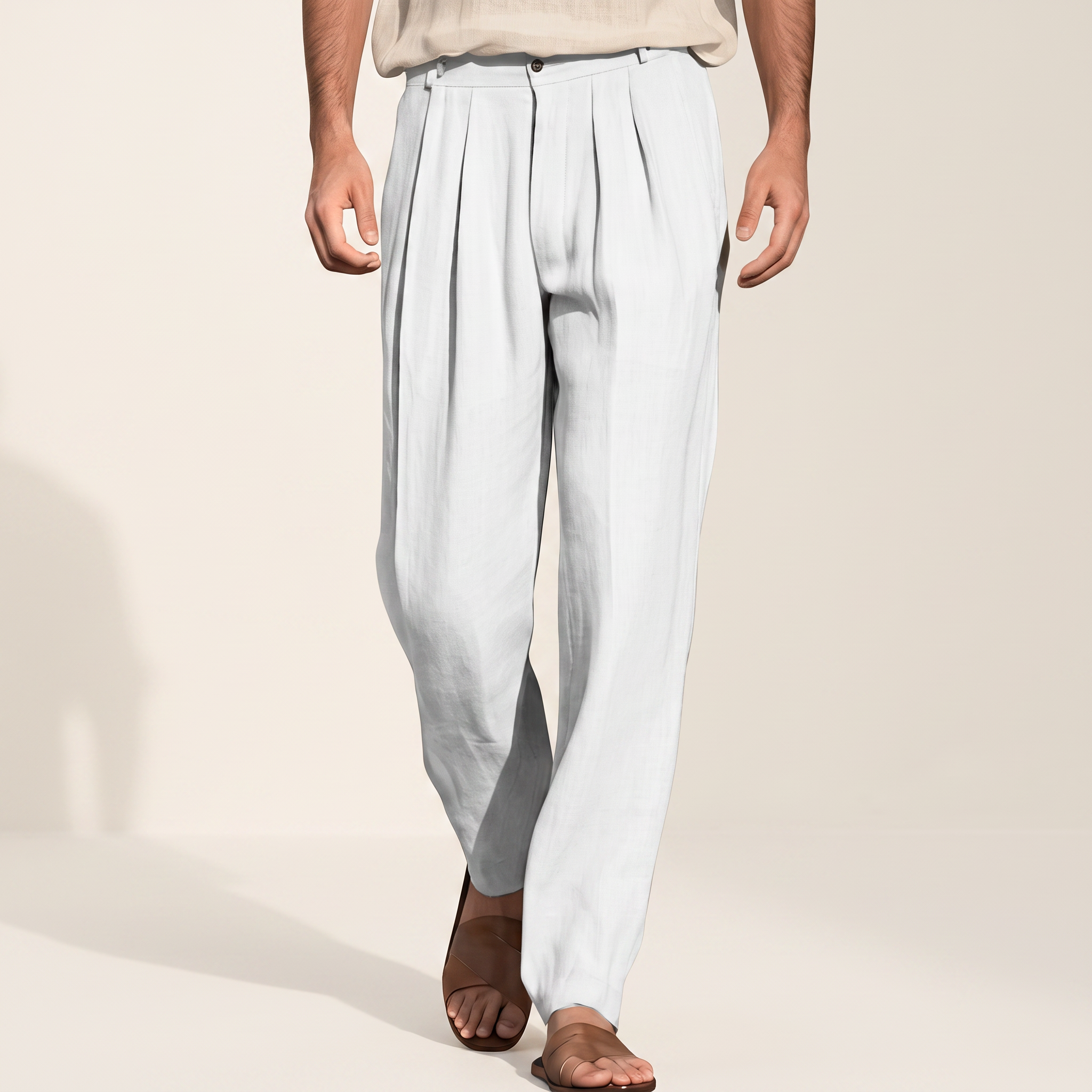 Randall - Pantalon large plissé et relax