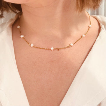 Collier de perles d'or - Collier quotidien