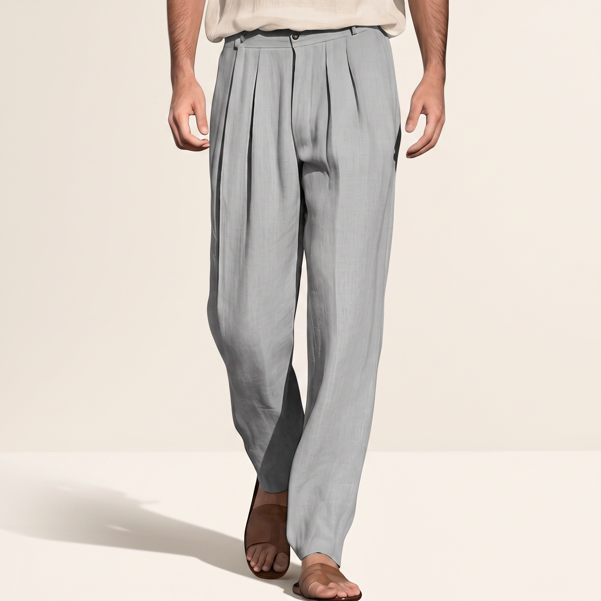 Randall - Pantalon large plissé et relax
