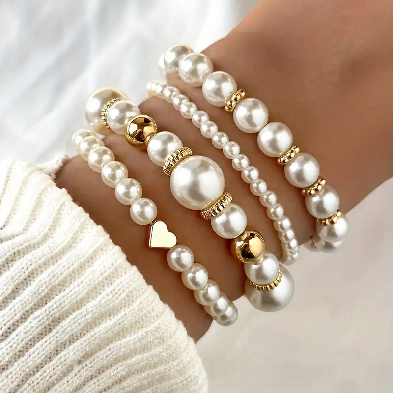Nerisse – ensemble de bracelets de perles d'eau douce