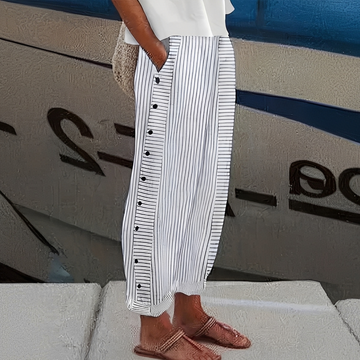 Charlyn - Pantalon rayé décontracté pour femmes
