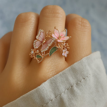 Meliora – Bague papillon brillante en zircon