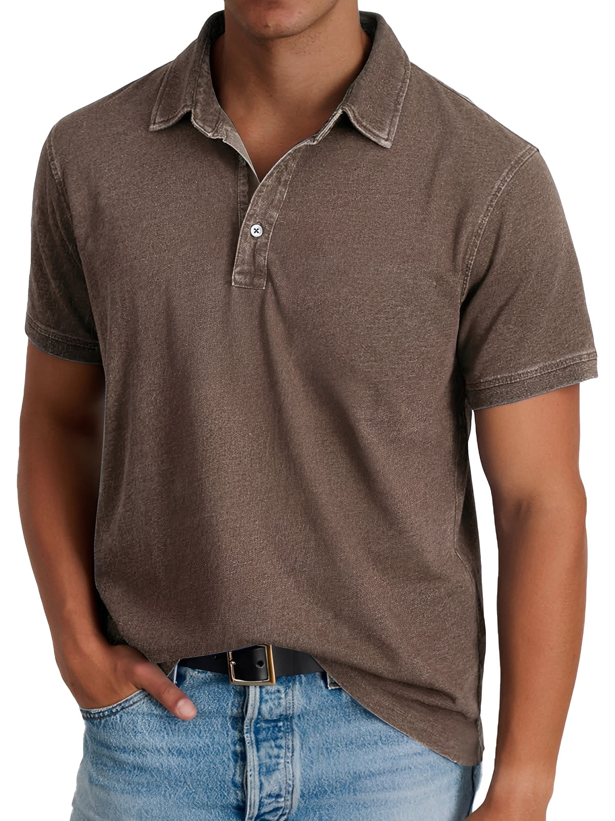 Darrell - Polo moderne, coupe ample pour hommes