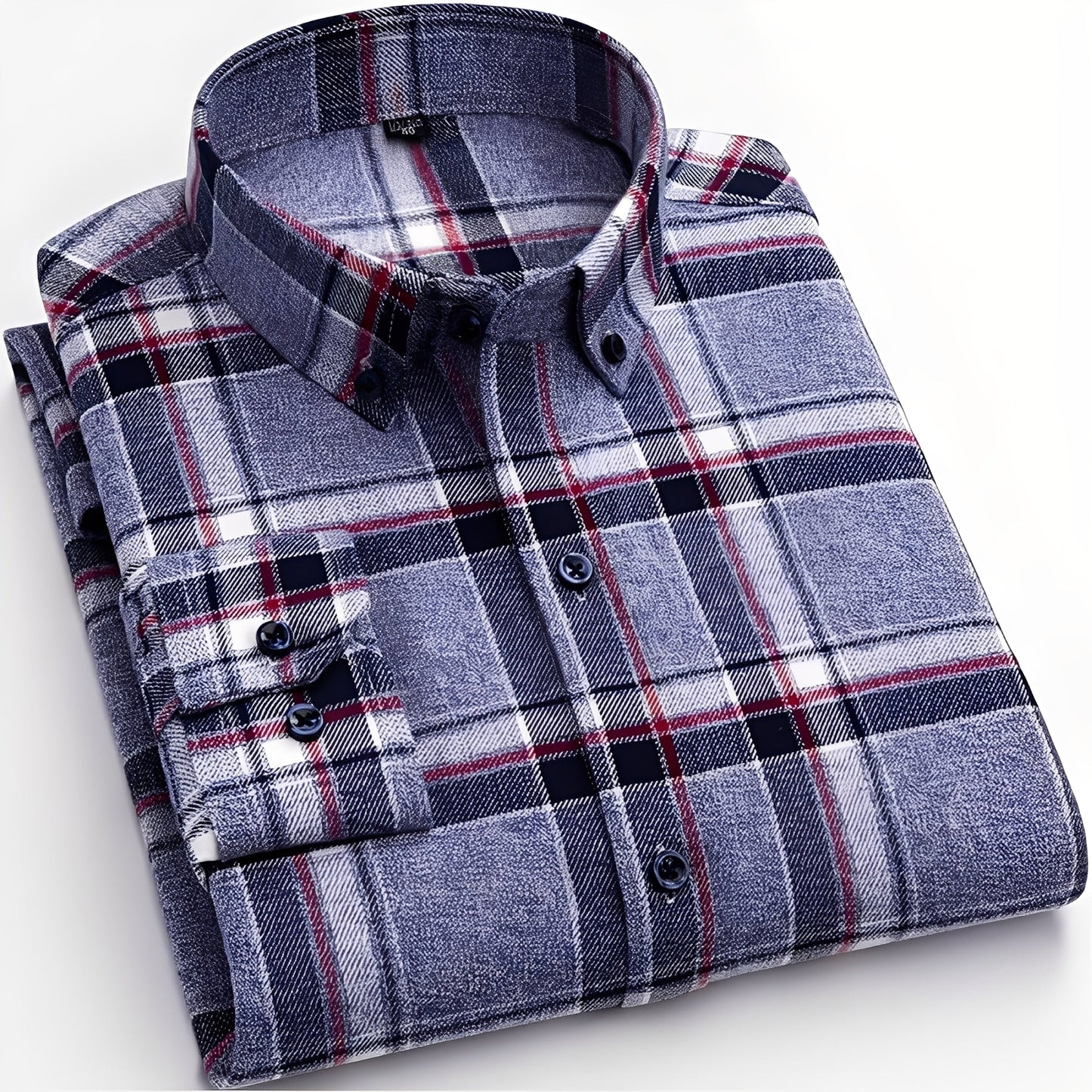 Nikolas - Chemise décontractée pour hommes en coton à carreaux