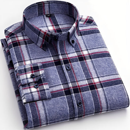 Nikolas - Chemise décontractée pour hommes en coton à carreaux