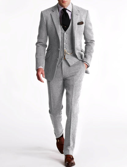 Desmond - Ensemble trois pièces en tweed chic pour hommes