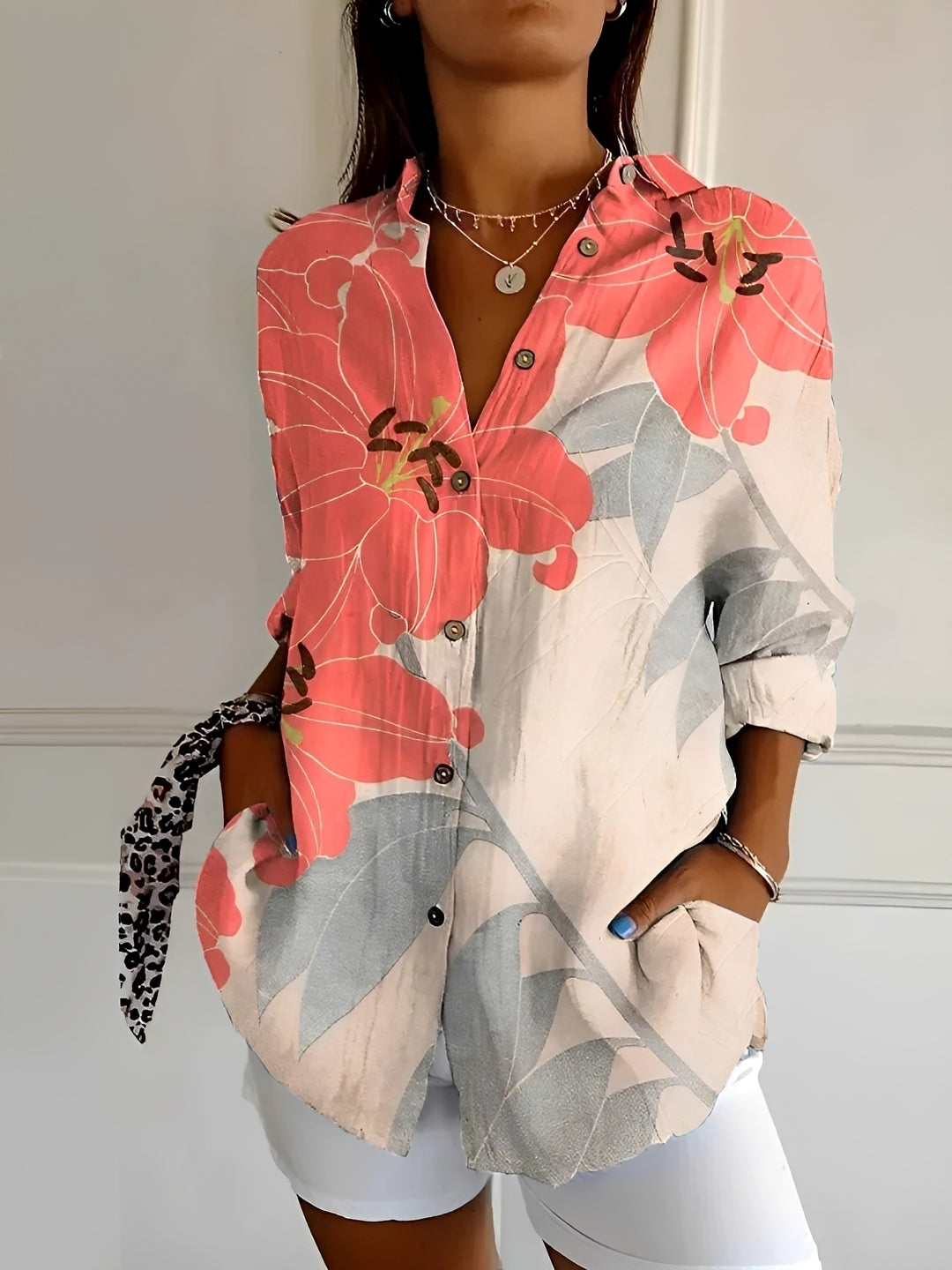 Chantelle - Blouse élégante à boutons pour femmes