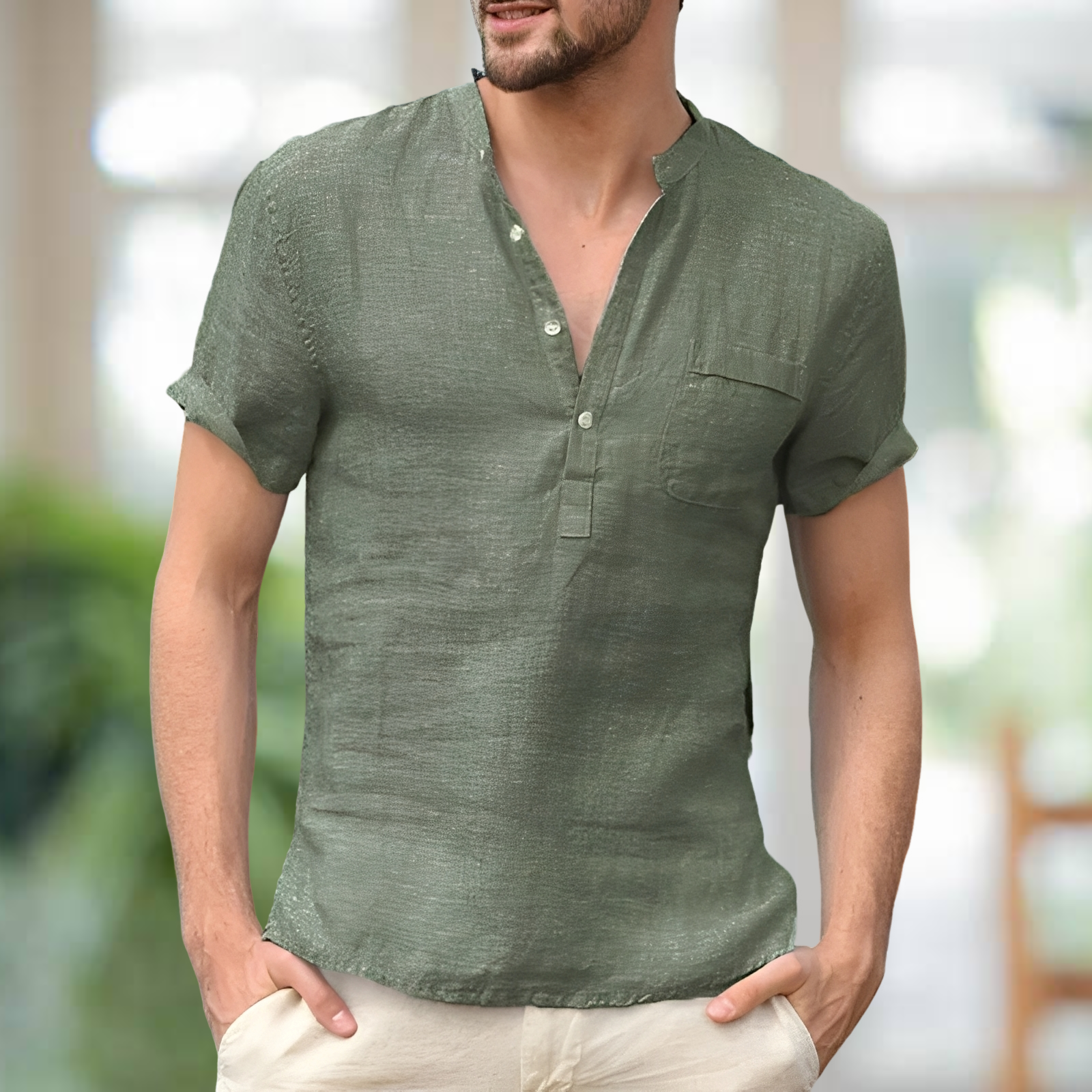 Korbin - T-shirt confortable avec col en V