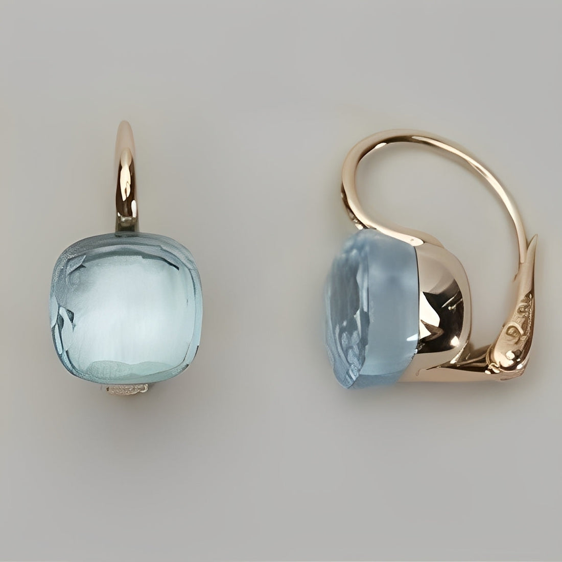 Manon – Boucles d'oreilles en zircon bleu vintage