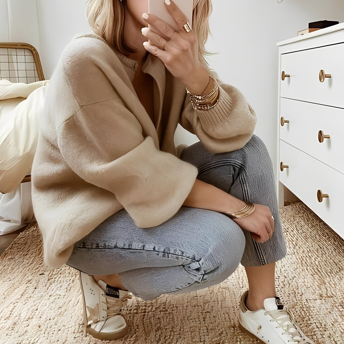 Mildred - Gilet confortable et large en maille pour femmes