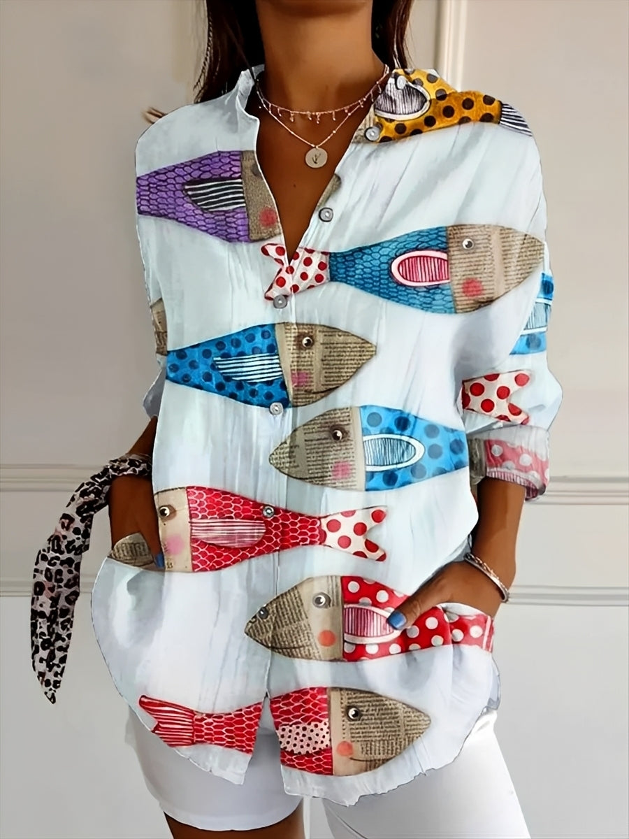 Roxanne - Chemise élégante avec patte de boutonnage pour femmes