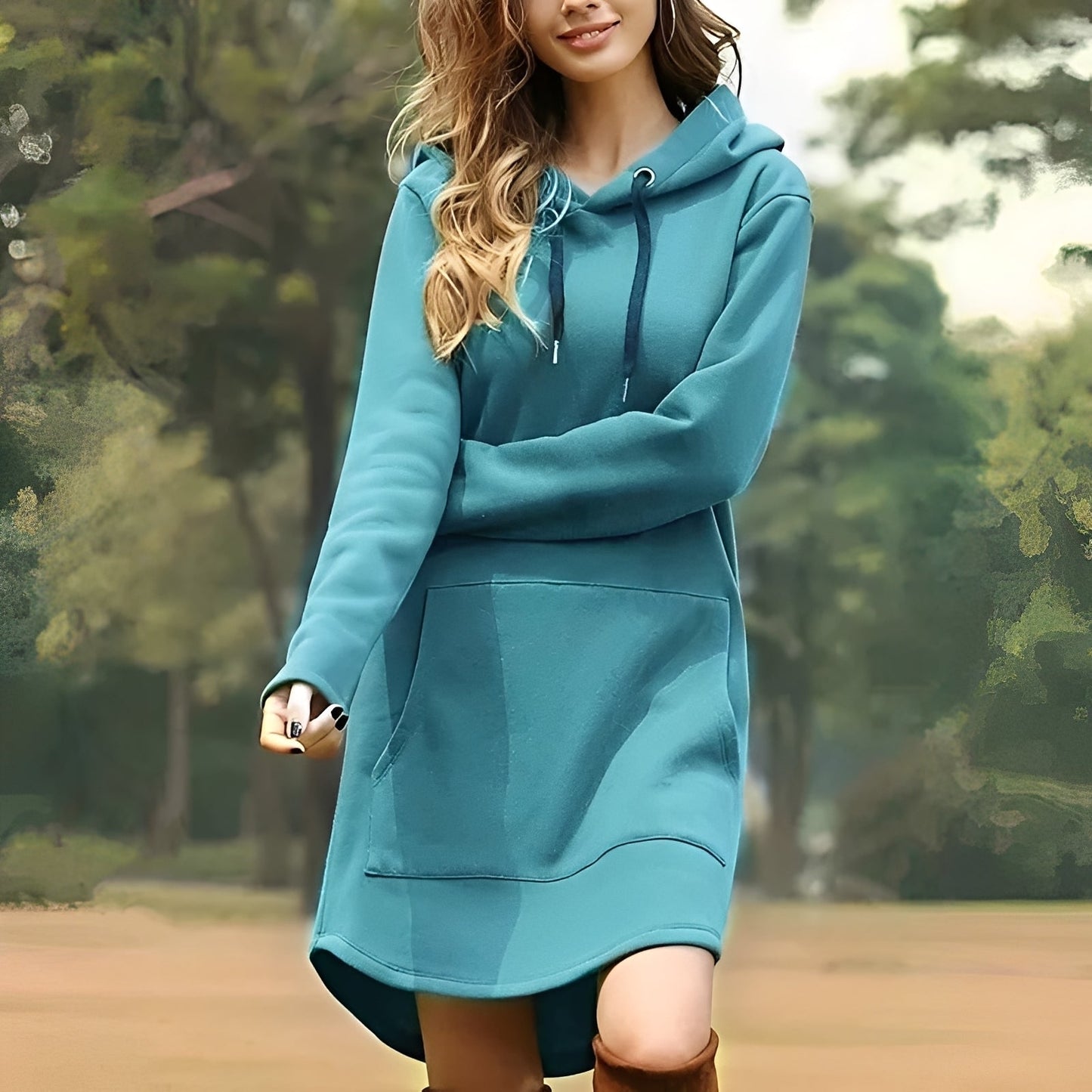 Lorraine - Robe à capuche longue pour femmes