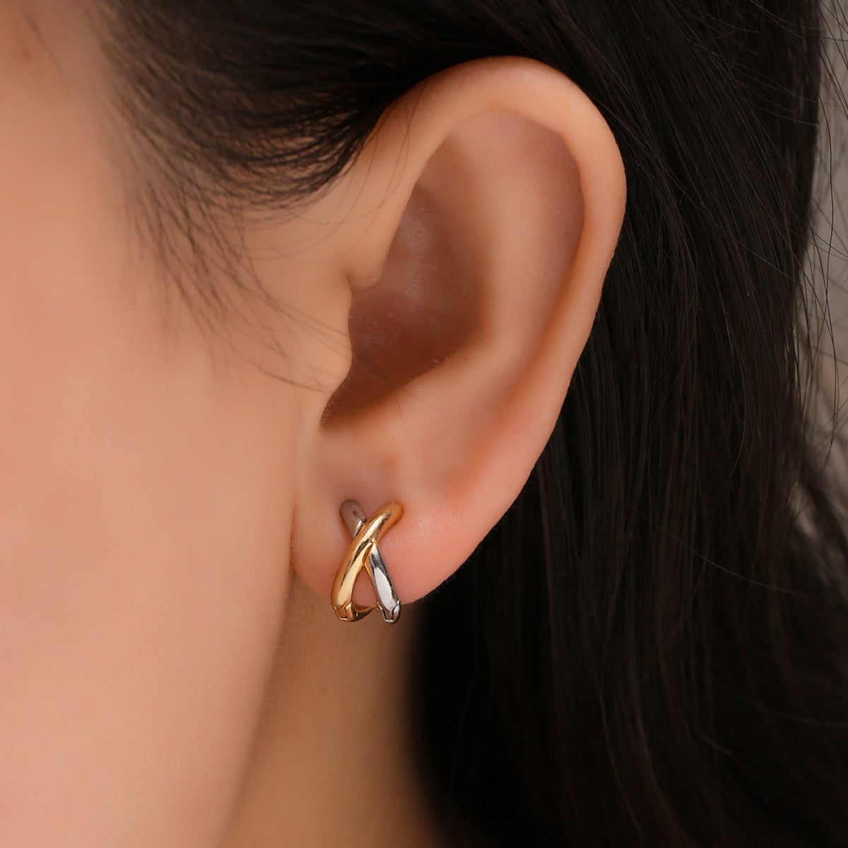 Nikka – Boucles d'oreilles élégantes entrelacées