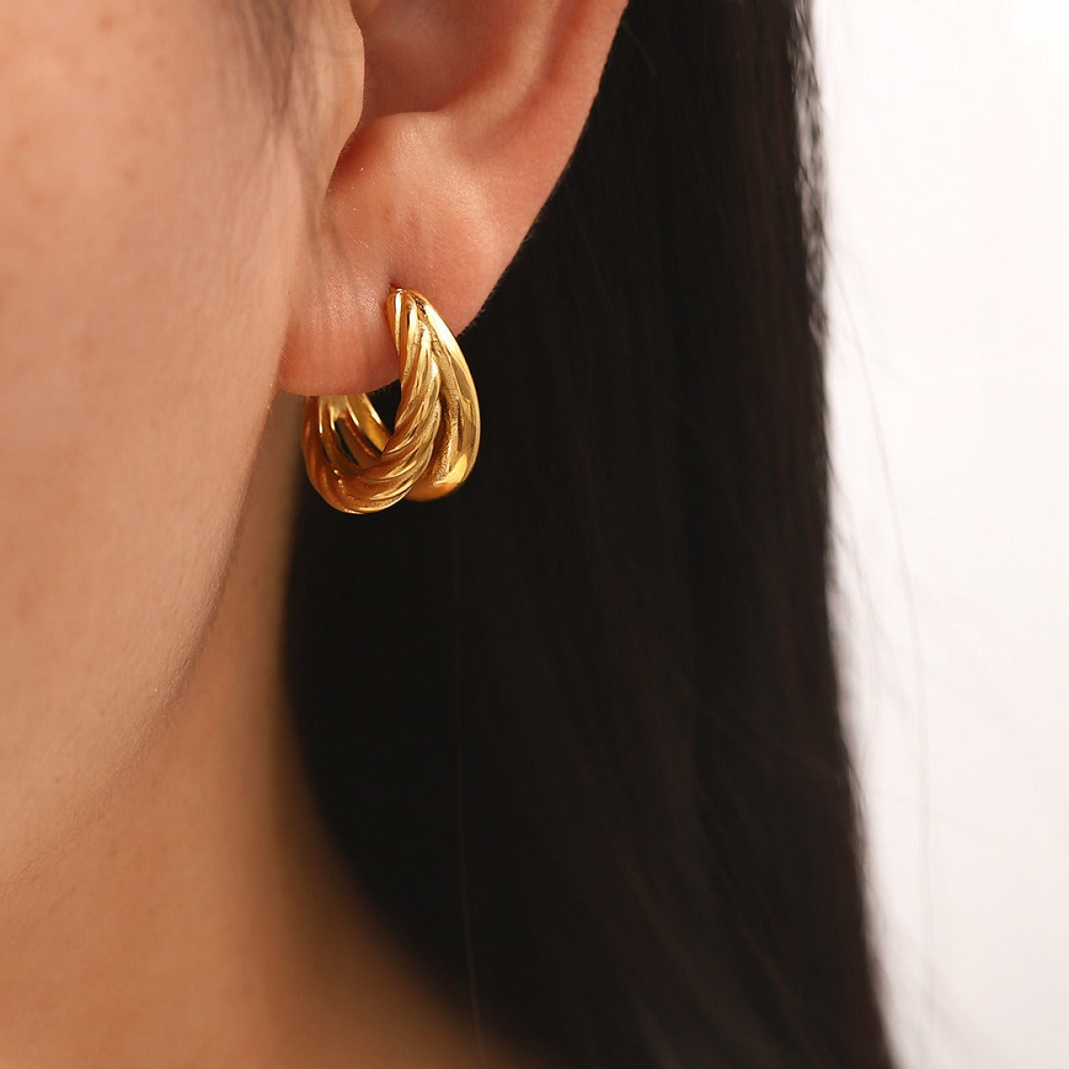 Ayesh – boucles d'oreilles dorées élégantes