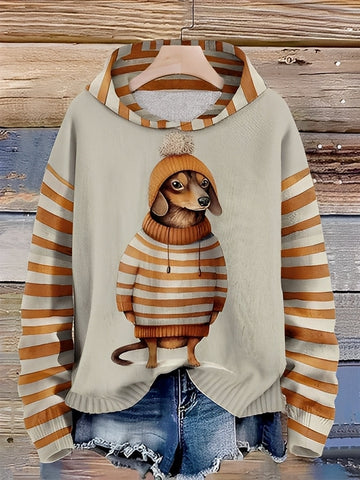 Geffrey - Sweat à capuche confortable pour hommes avec impression
