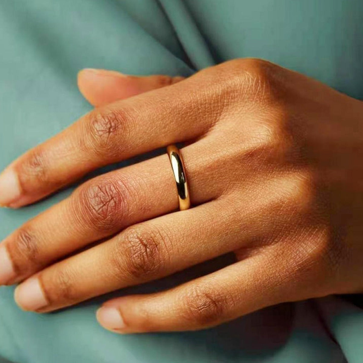 Eloane – Bague en acier inoxydable doré