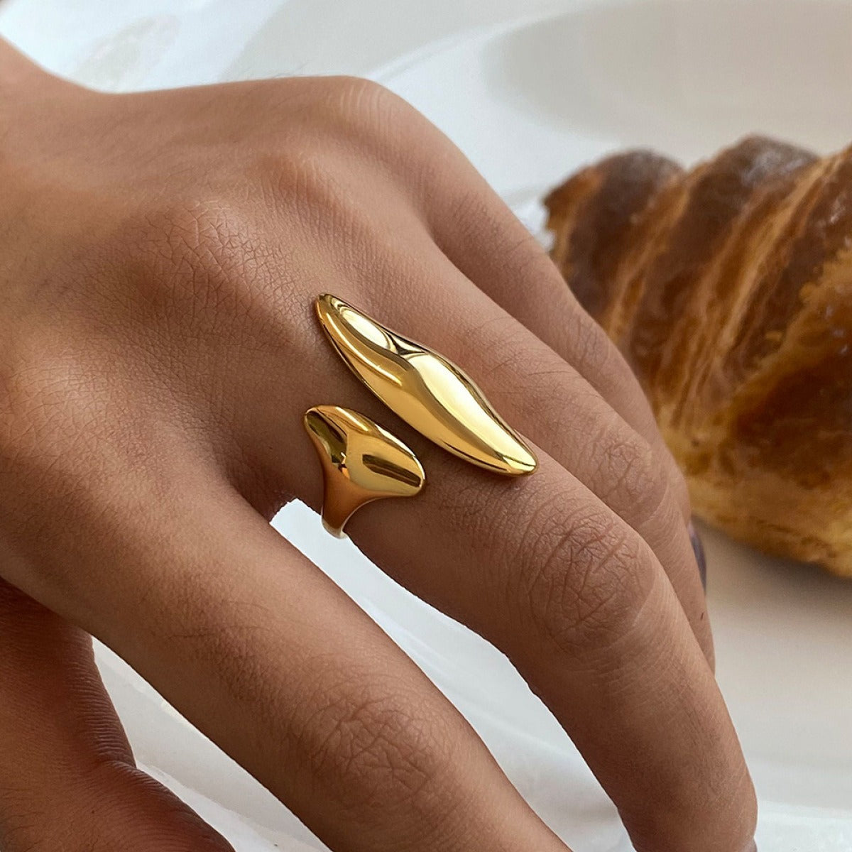 Apolline – Bague sculpturale ouverte