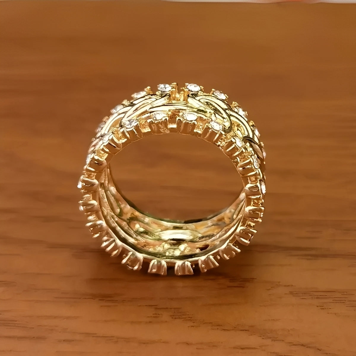 Lydia – Bijou en or tressé avec zircon