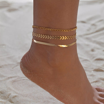 Odelia – Élégant bracelet de cheville doré