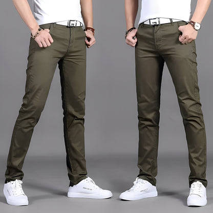 Russell - Pantalon chino pour hommes, coupe ajustée et décontractée