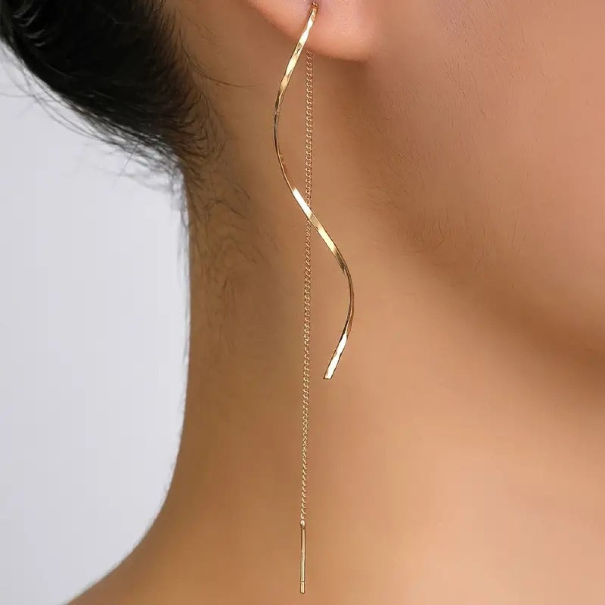Adison – Boucles d'oreilles à franges en spirale