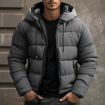 Georgie - Manteau en velours élégant avec capuche pour hommes