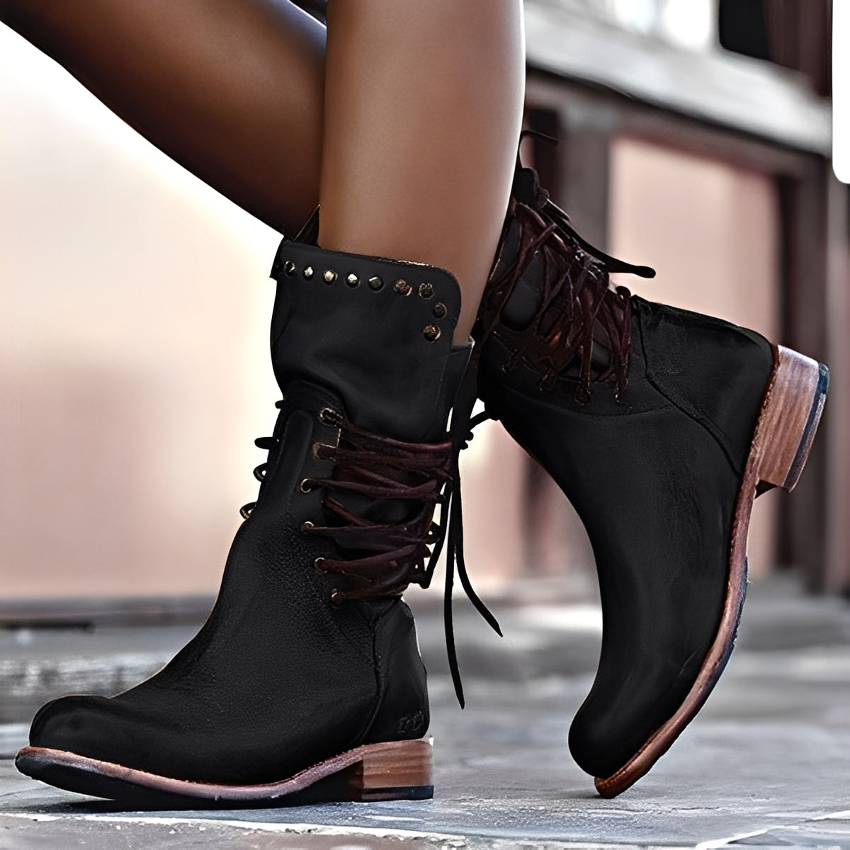 Lenora - Chaussures Femme Style Rétro avec Talons Bas