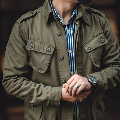 Arnold - Veste décontractée lavable avec poches pour hommes