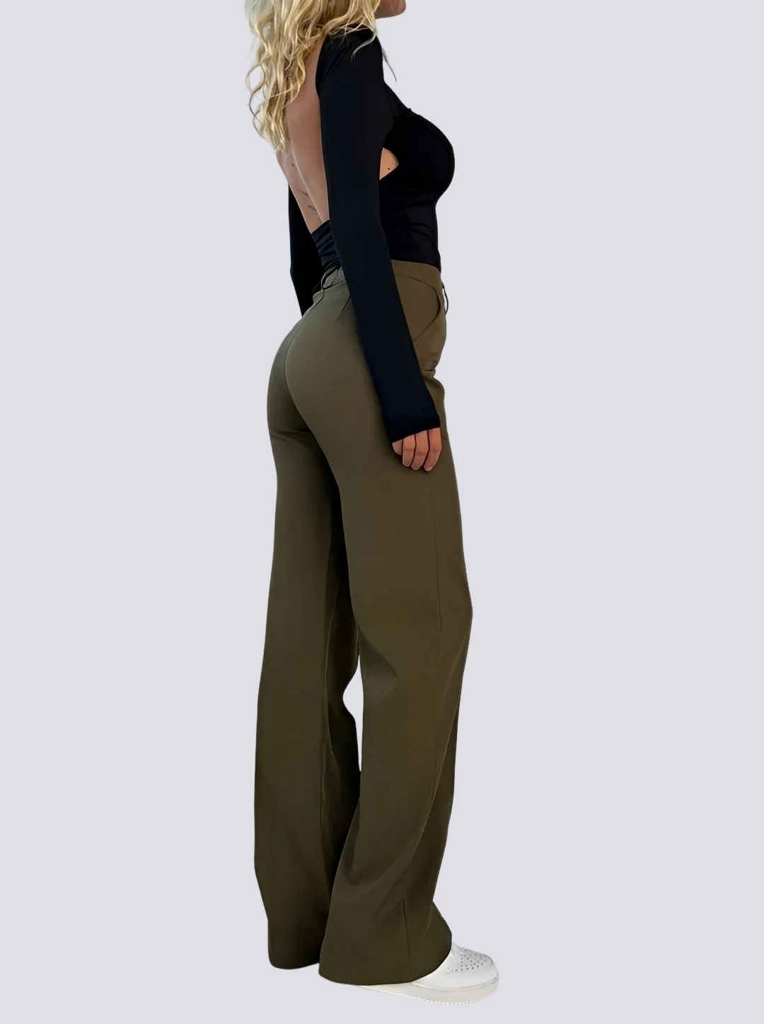 Amelie - Pantalon formel taille haute à jambe droite