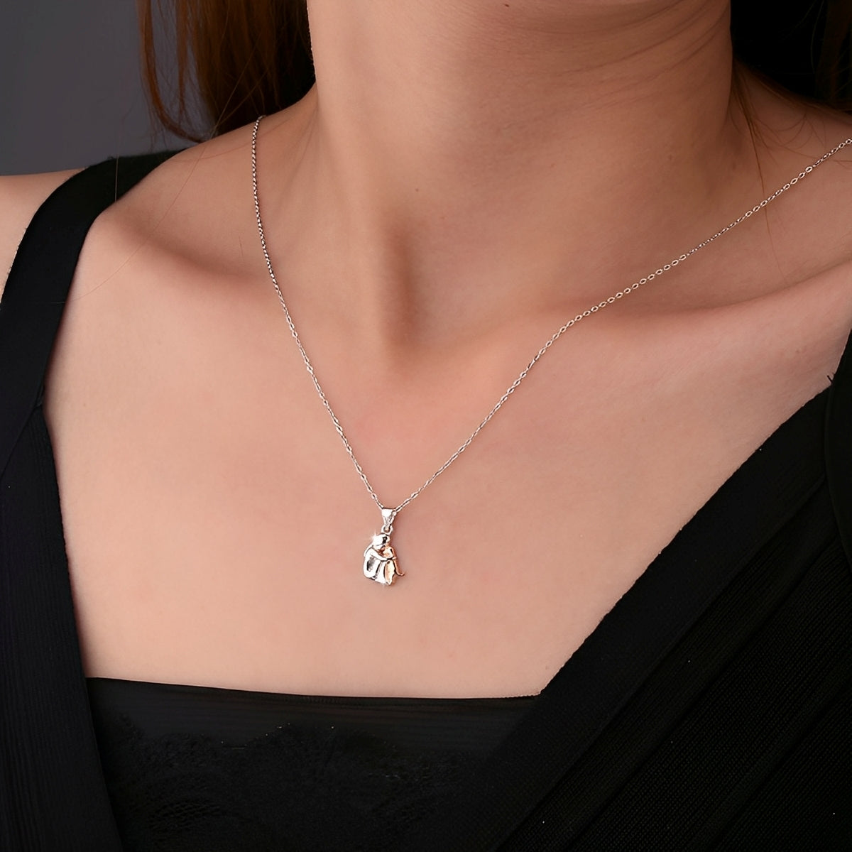 Neko – Collier avec pendentif d'étreinte entre chien et maître