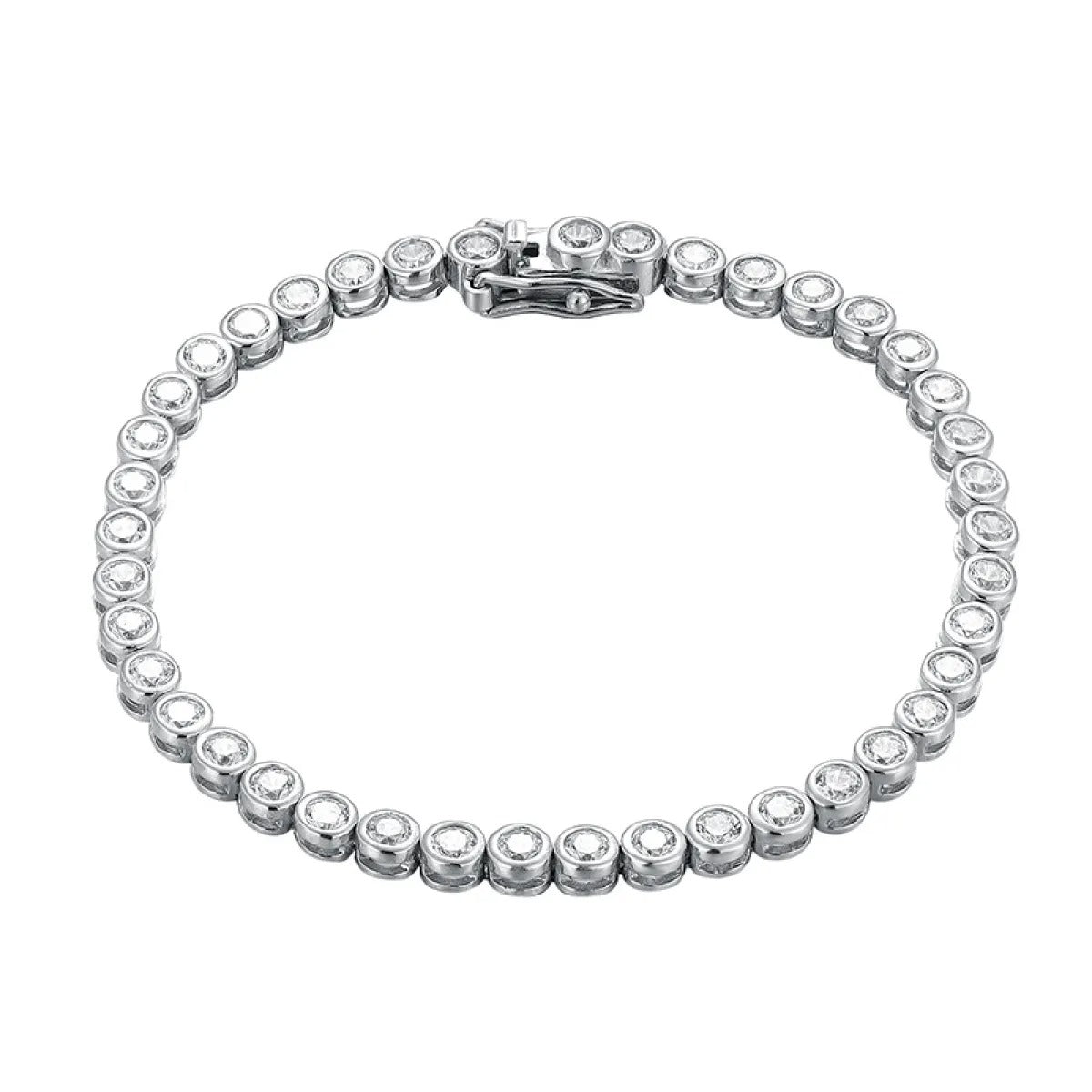 Elise – Bracelet de bulles en argent et diamants