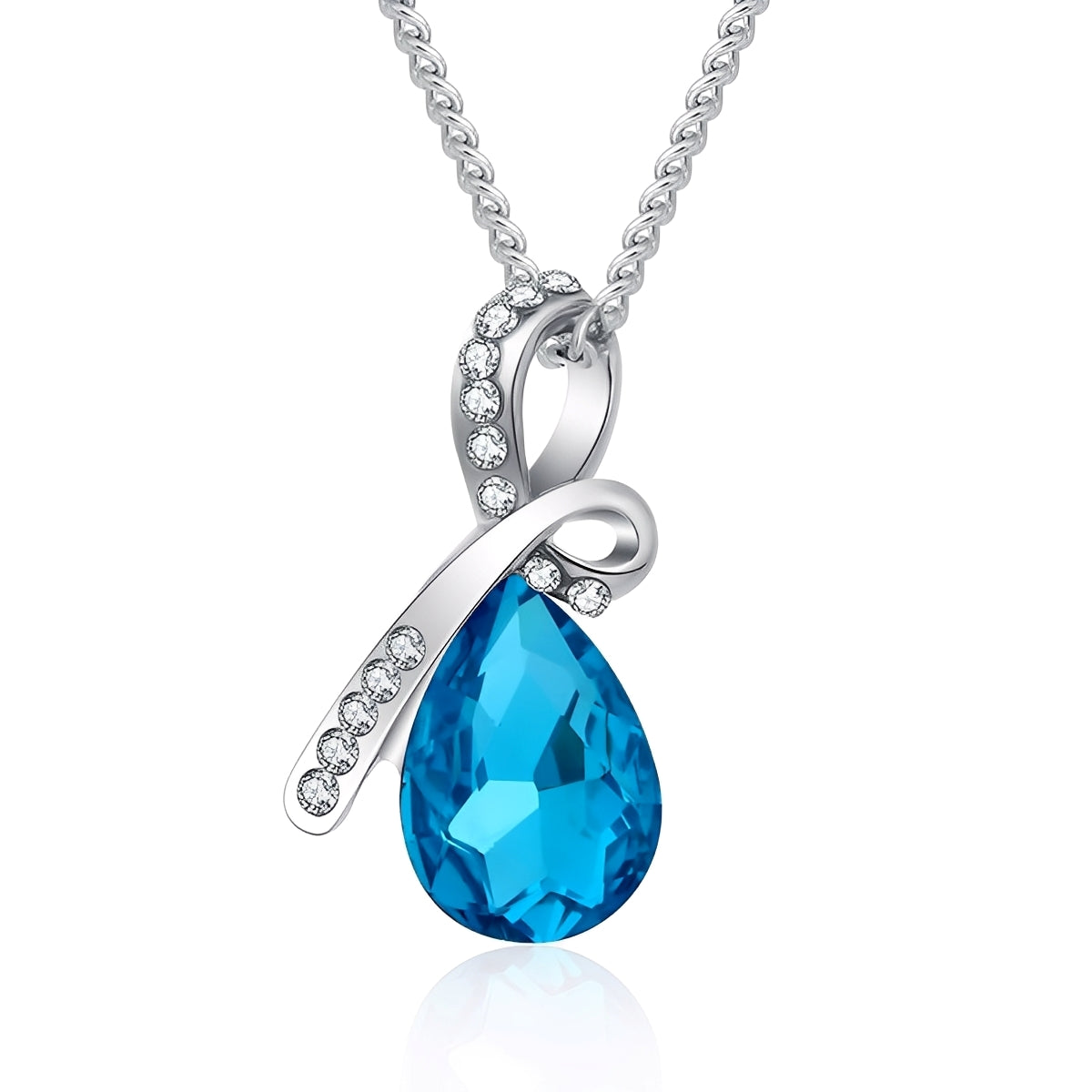 Pilar – Collier en cristal brillant en or blanc