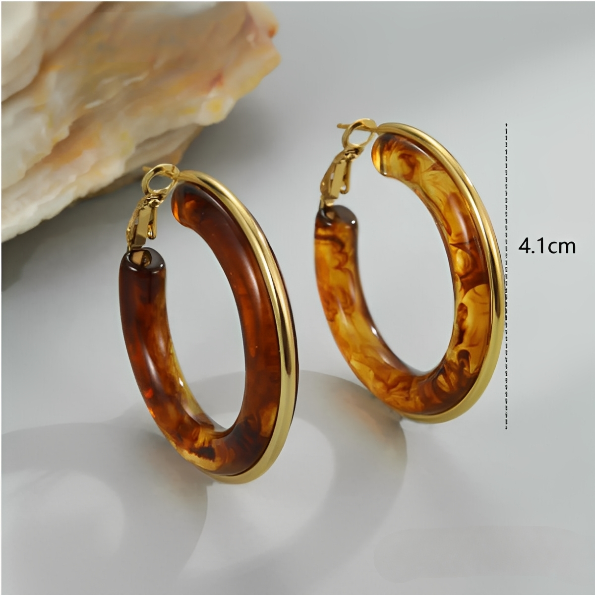 Oreilia – Boucles d'oreilles créoles en écaille