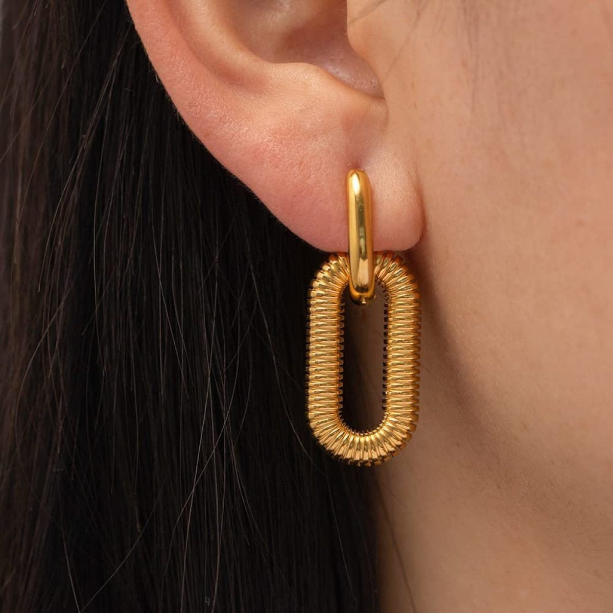 Mariz – Boucles d'oreilles en Chaîne Cubaine Brillantes