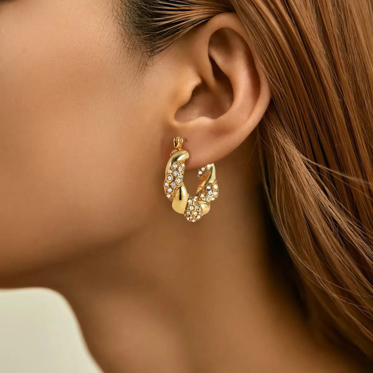 Alix – Boucles d'oreilles U-Twist en or