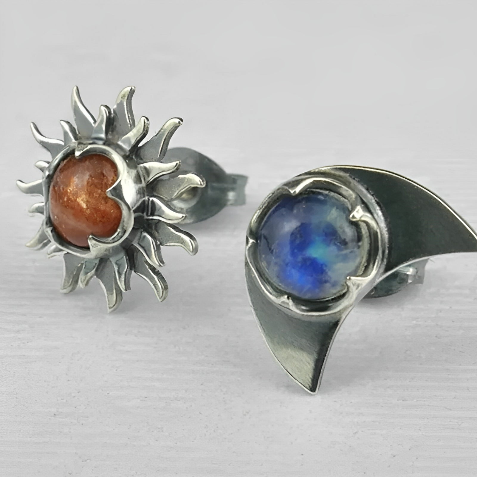 Marian – Boucles d'oreilles soleil et lune