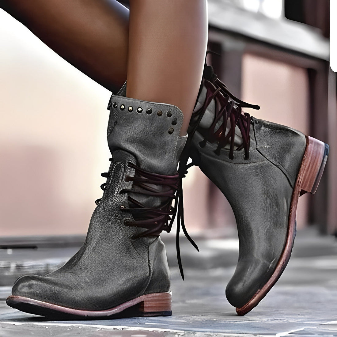 Lenora - Bottes classiques à talon bas pour femmes